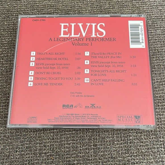 Vintage Elvis Volume 1 A Legendary Performer CD 70’s 1989 Remastered RCA - Picture 2 of 5